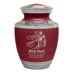 Knight Sharing Urn - Rose Red