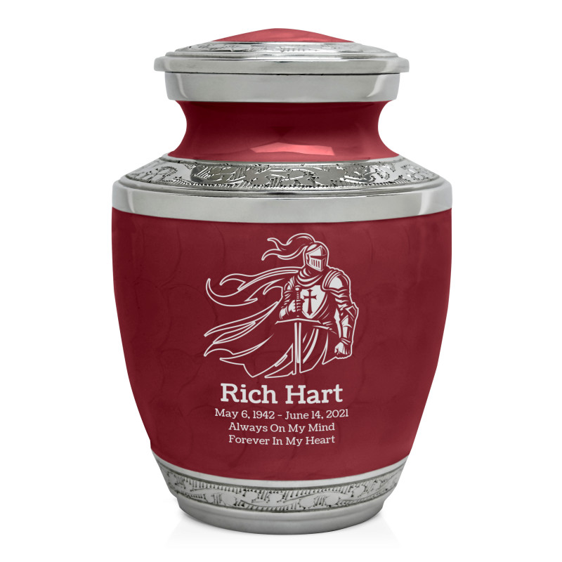 Knight Sharing Urn - Rose Red