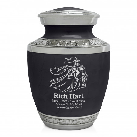 Knight Sharing Urn - Ebony Black