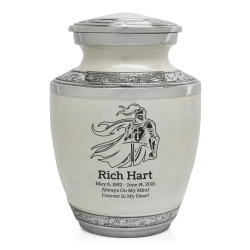 Knight Sharing Urn - Radiant White