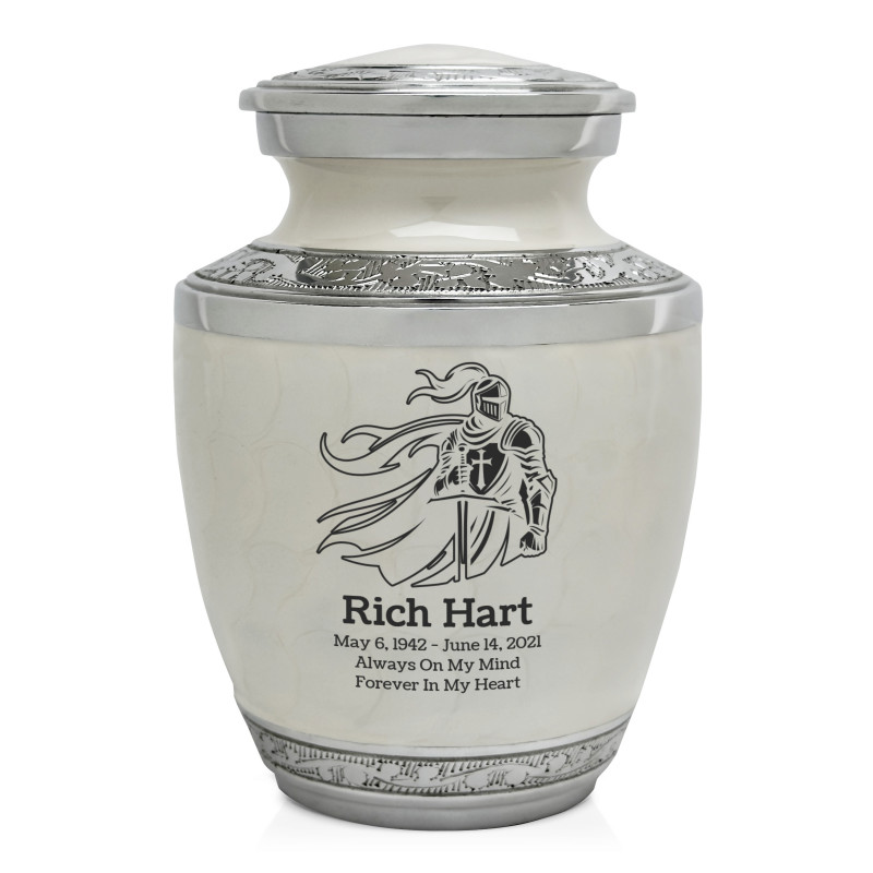 Knight Sharing Urn - Radiant White