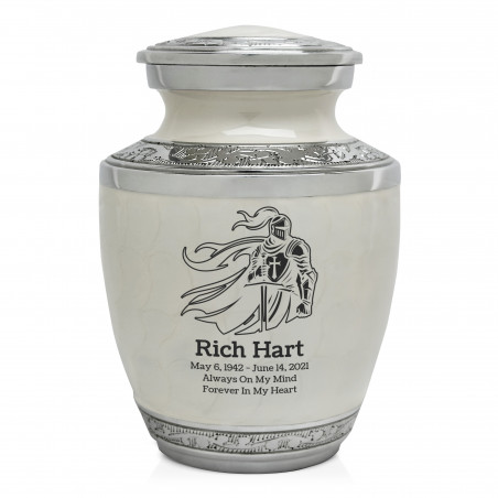 Knight Sharing Urn - Radiant White