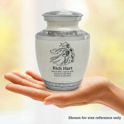 Knight Sharing Urn - Radiant White