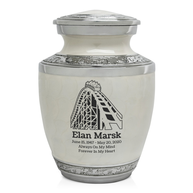 Rollercoaster Sharing Urn - Radiant White