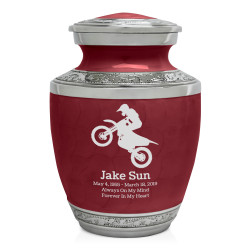 Dirt Bike Sharing Urn - Rose Red