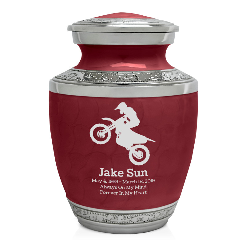 Dirt Bike Sharing Urn - Rose Red