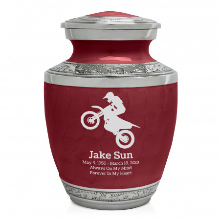Dirt Bike Sharing Urn - Rose Red