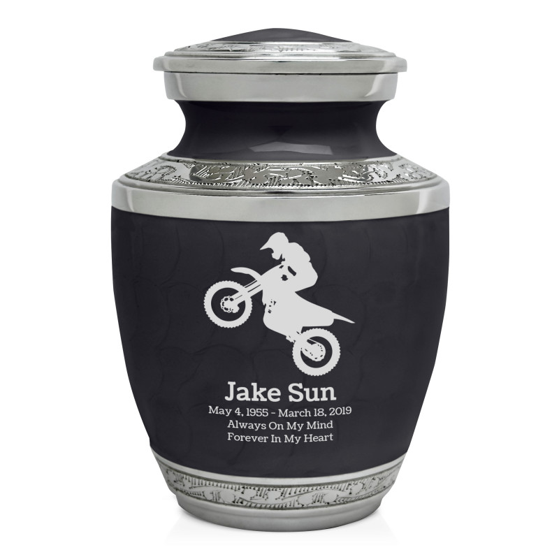 Dirt Bike Sharing Urn - Ebony Black