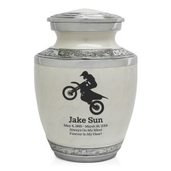 Dirt Bike Sharing Urn - Radiant White