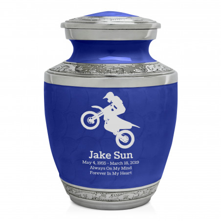 Dirt Bike Sharing Urn - Royal Blue