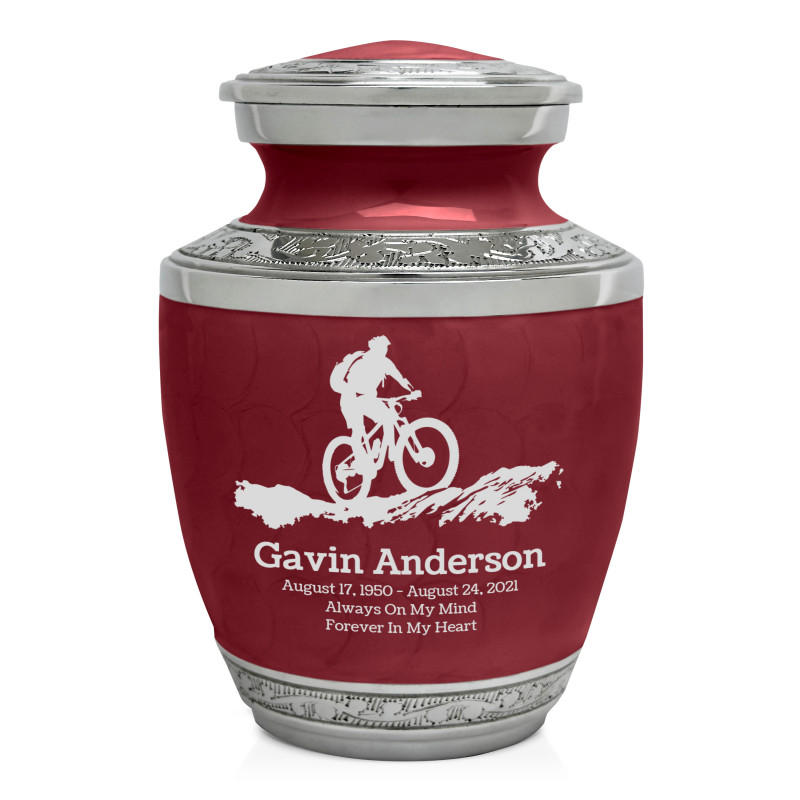 Mountain Bike Sharing Urn - Rose Red