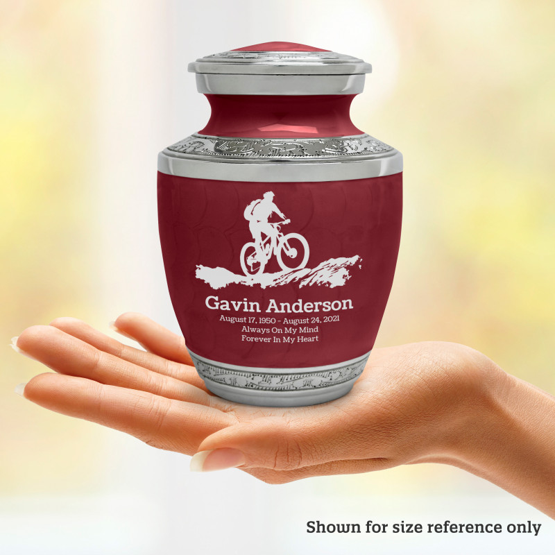 Mountain Bike Sharing Urn - Rose Red