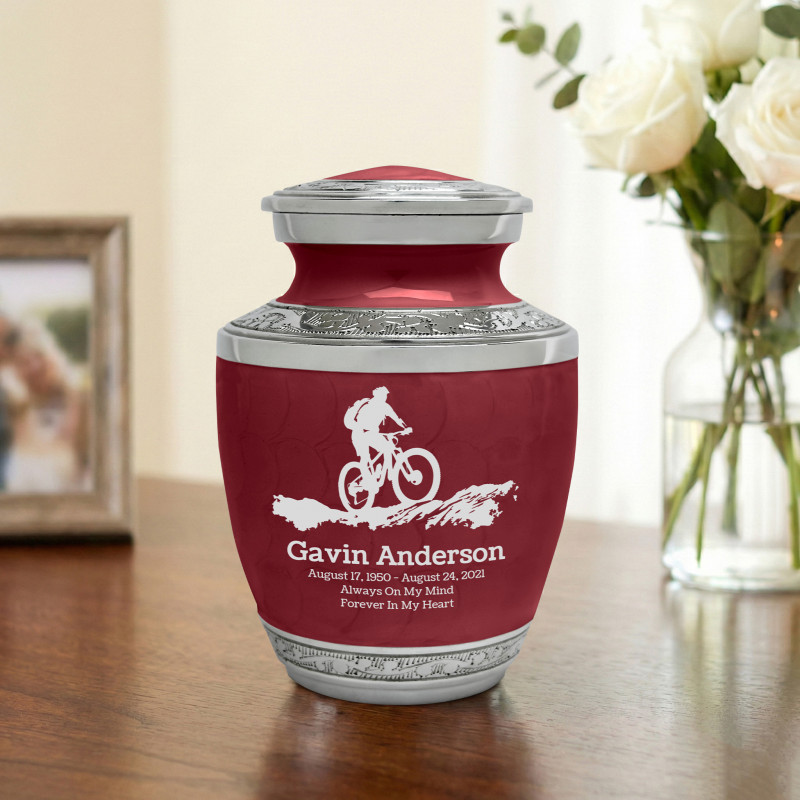 Mountain Bike Sharing Urn - Rose Red