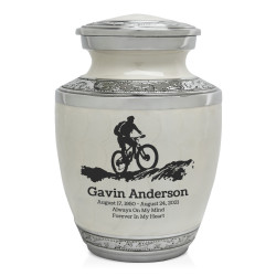 Mountain Bike Sharing Urn - Radiant White