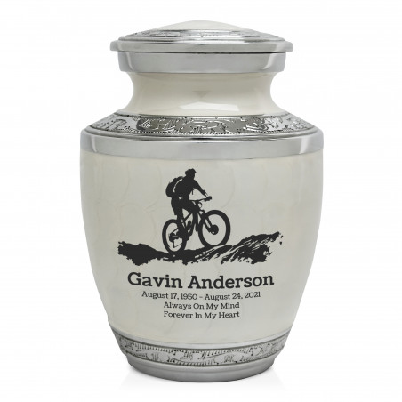 Mountain Bike Sharing Urn - Radiant White
