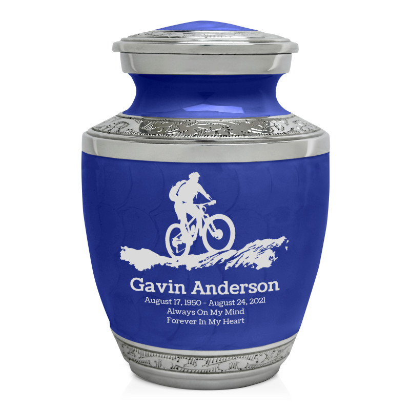 Mountain Bike Sharing Urn - Royal Blue