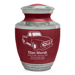 Classic Stepside Truck Sharing Urn - Rose Red