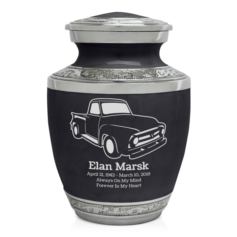 Classic Stepside Truck Sharing Urn - Ebony Black