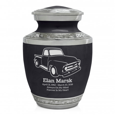 Classic Stepside Truck Sharing Urn - Ebony Black