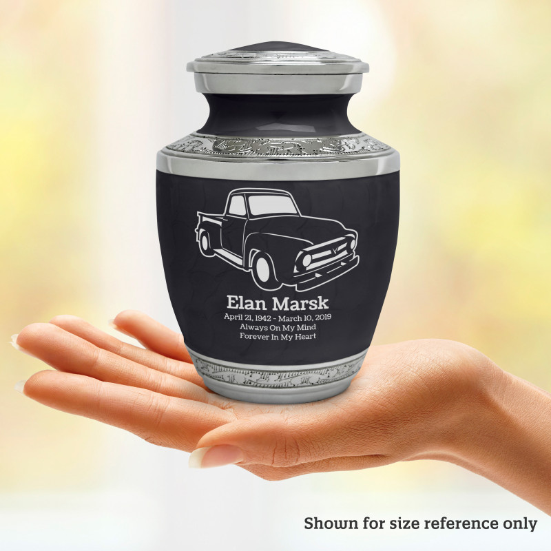 Classic Stepside Truck Sharing Urn - Ebony Black
