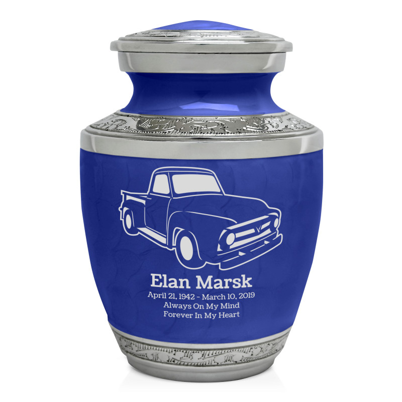 Classic Stepside Truck Sharing Urn - Royal Blue