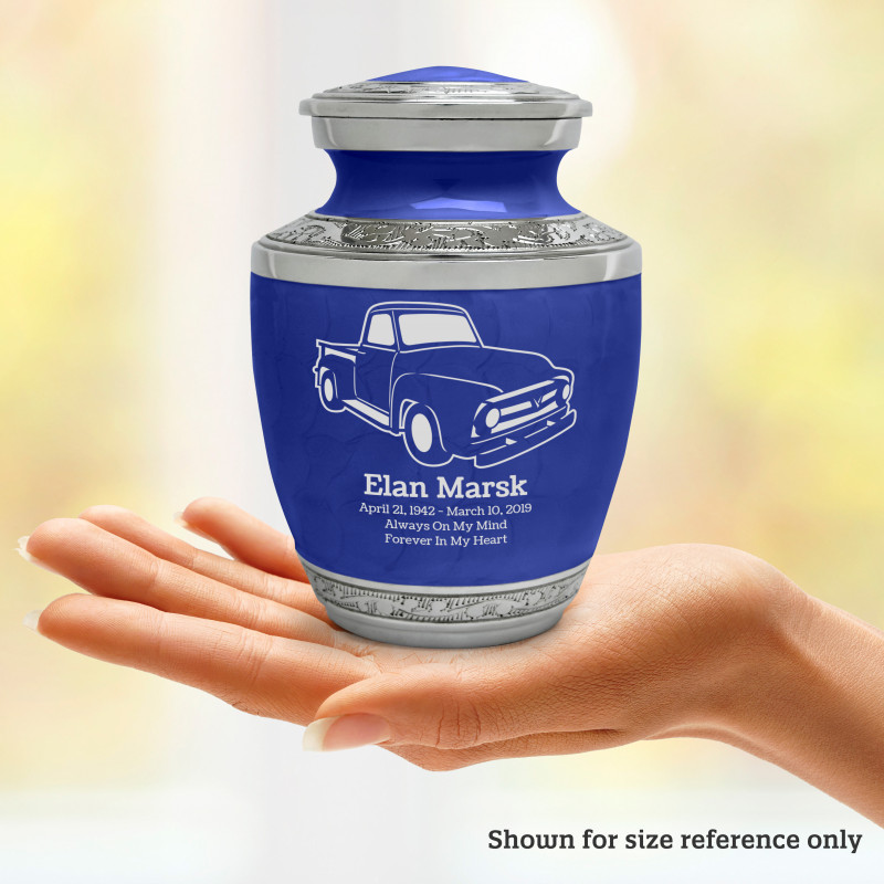 Classic Stepside Truck Sharing Urn - Royal Blue