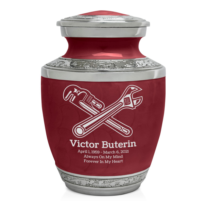 Plumber Sharing Urn - Rose Red