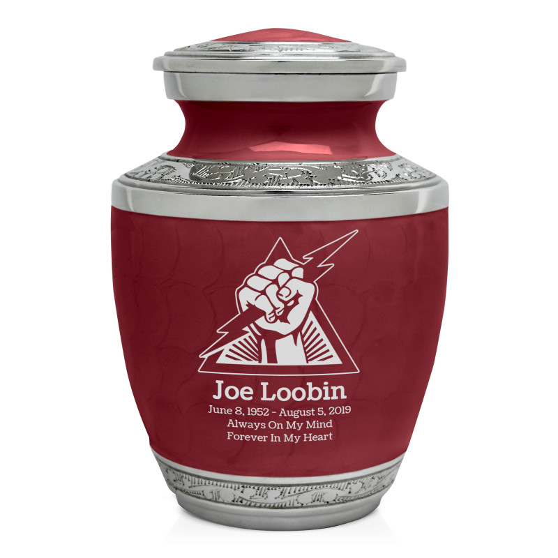 Electrician Sharing Urn - Rose Red