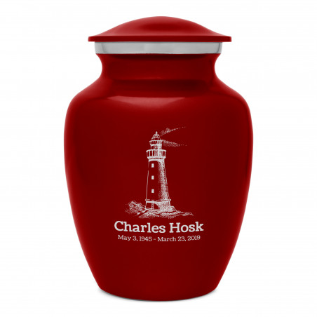 Lighthouse Sharing Urn - Ruby Red