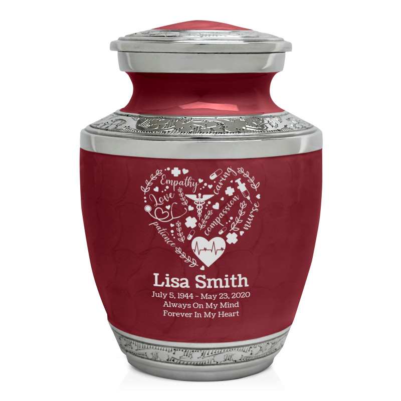 Nurse Sharing Urn - Rose Red