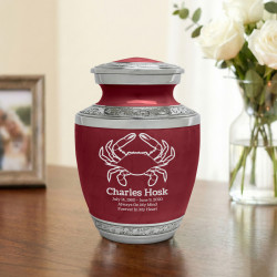 Crab Sharing Urn - Rose Red