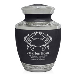 Crab Sharing Urn - Ebony Black