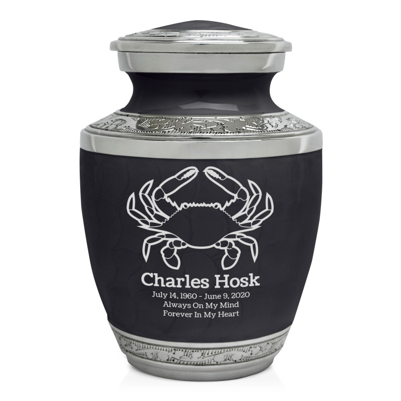 Crab Sharing Urn - Ebony Black