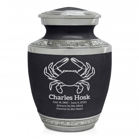 Crab Sharing Urn - Ebony Black