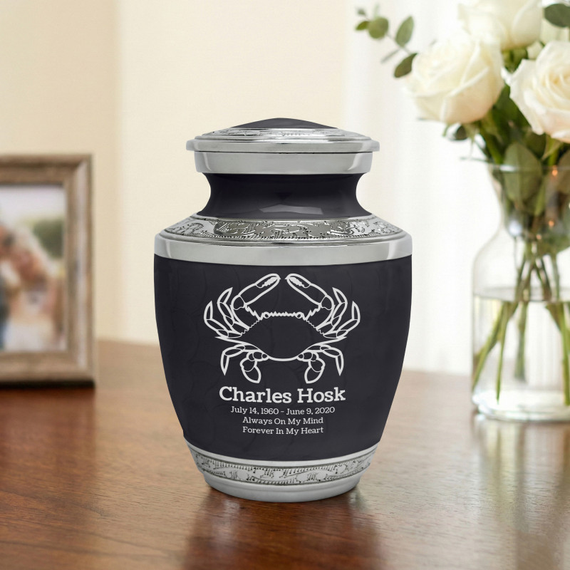 Crab Sharing Urn - Ebony Black