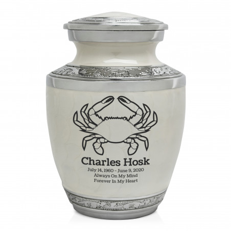 Crab Sharing Urn - Radiant White