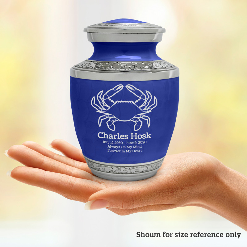 Crab Sharing Urn - Royal Blue