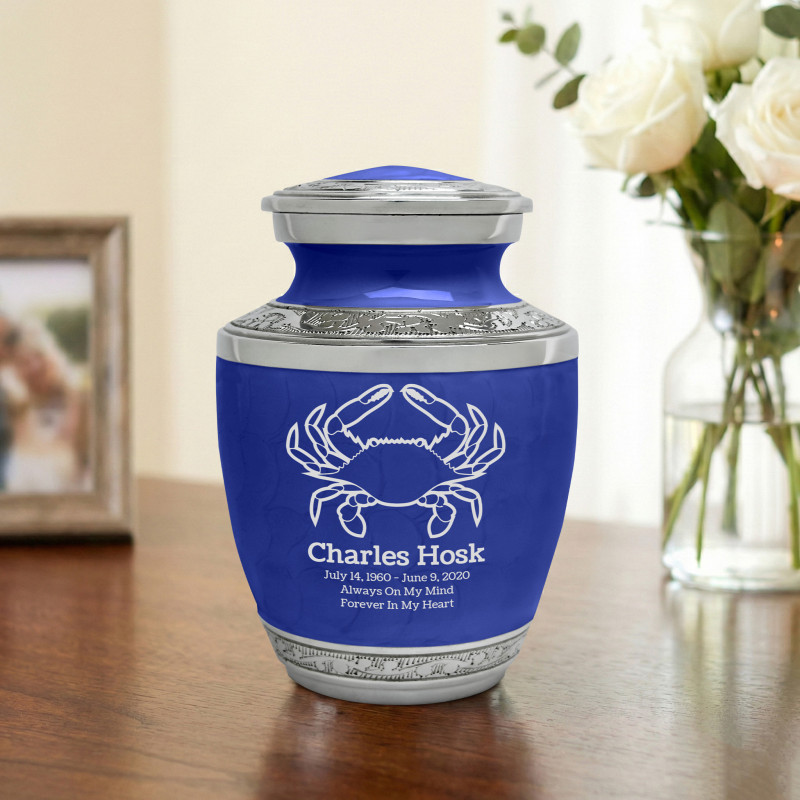 Crab Sharing Urn - Royal Blue