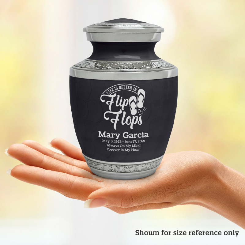 Flip Flops Sharing Urn - Ebony Black