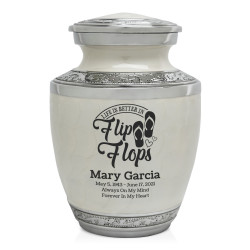 Flip Flops Sharing Urn - Radiant White