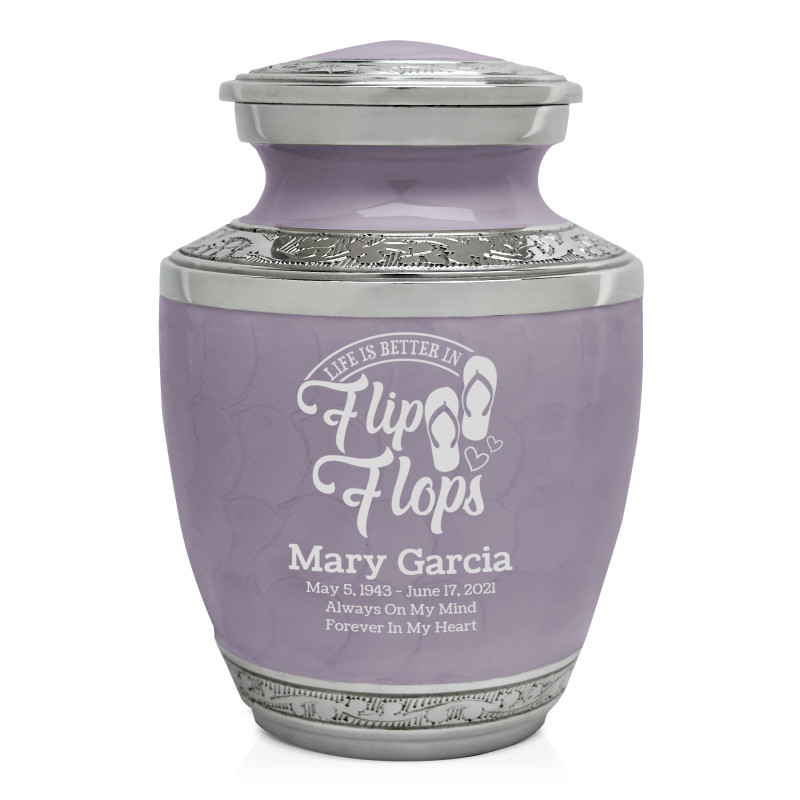 Flip Flops Sharing Urn - Regal Purple