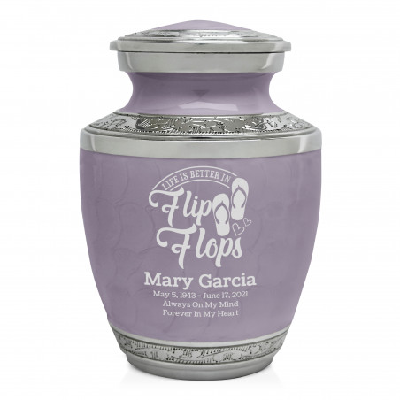 Flip Flops Sharing Urn - Regal Purple