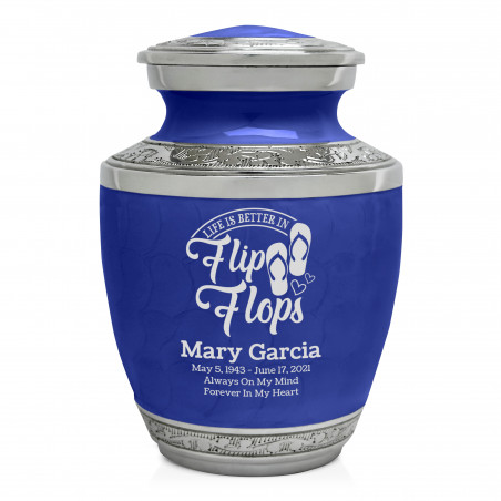Flip Flops Sharing Urn - Royal Blue