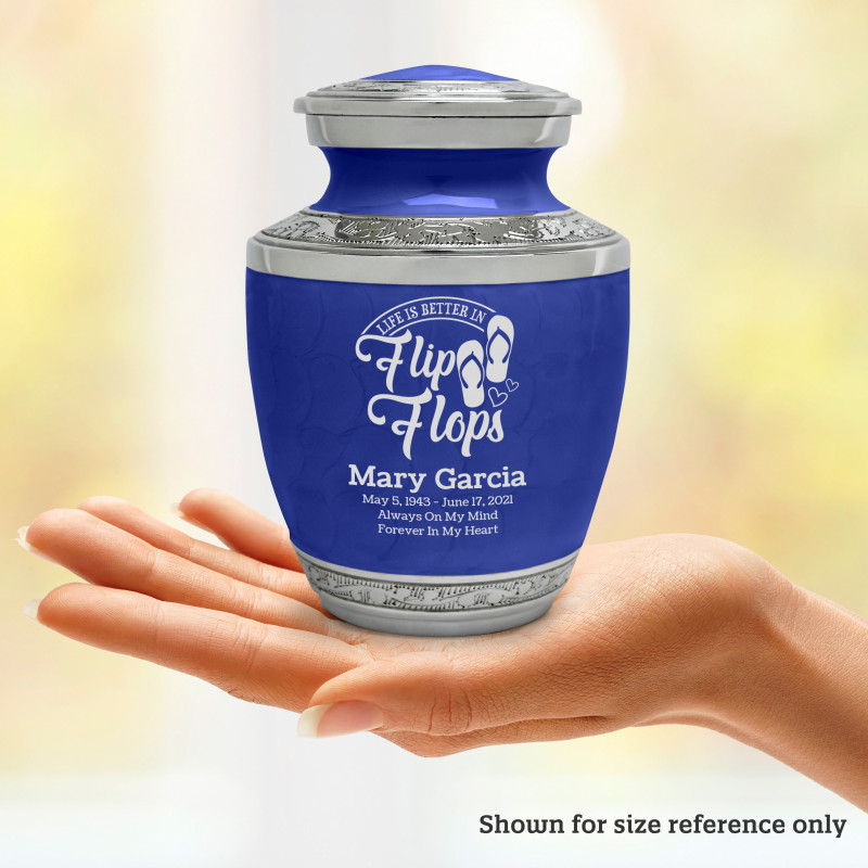 Flip Flops Sharing Urn - Royal Blue