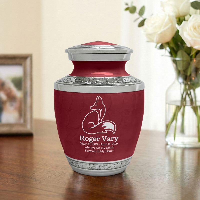 Fox II Sharing Urn - Rose Red