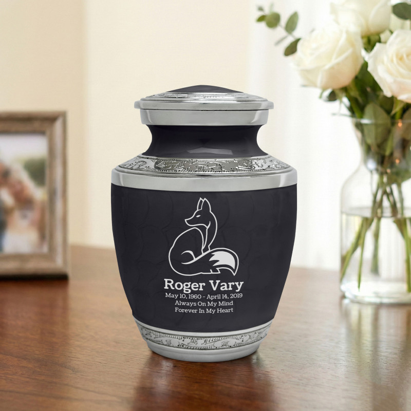 Fox II Sharing Urn - Ebony Black