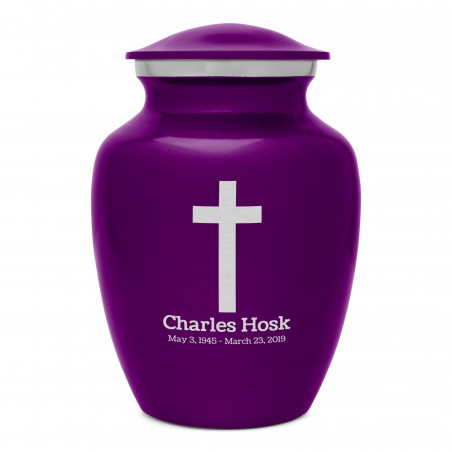 Cross Sharing Urn - Purple Luster