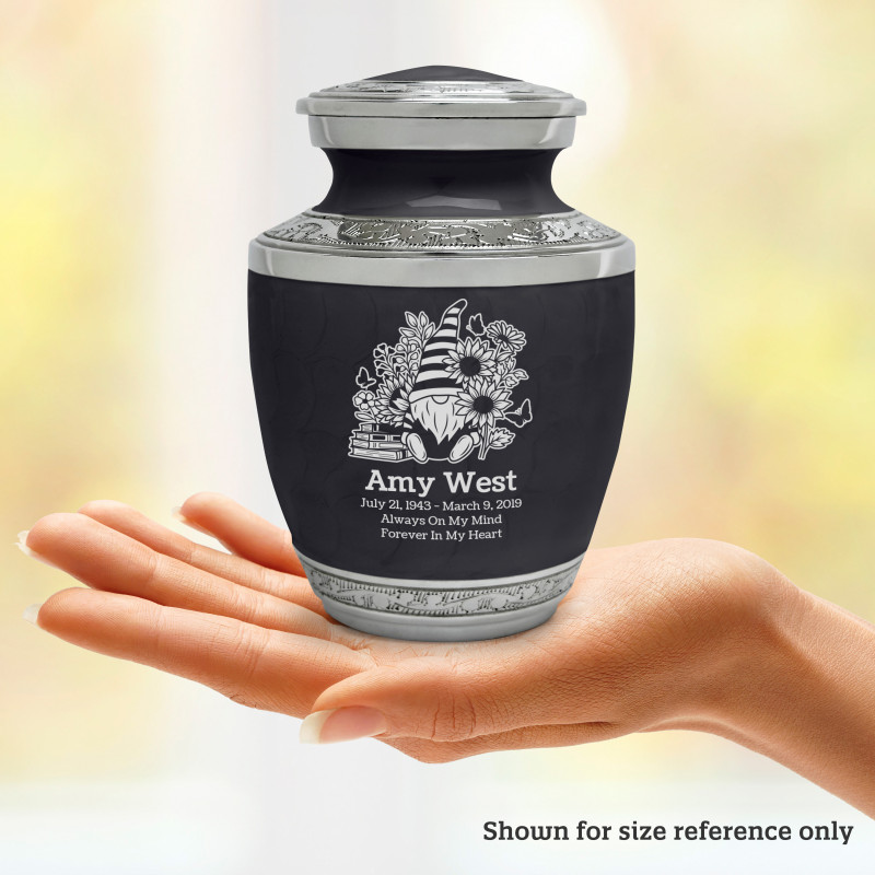 Garden Gnome Sharing Urn - Ebony Black