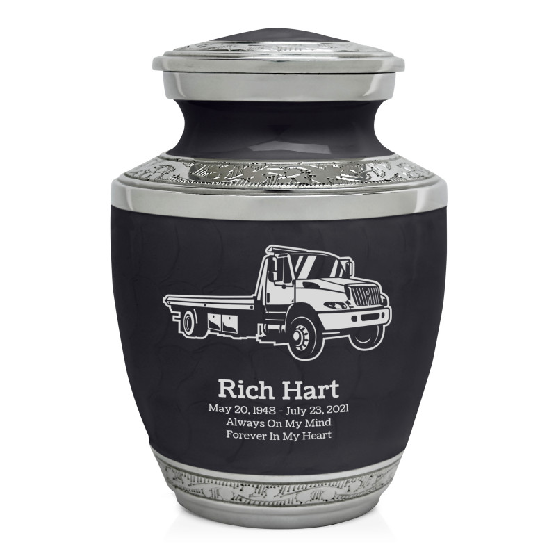Tow Truck Sharing Urn - Ebony Black