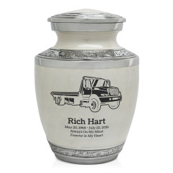Tow Truck Sharing Urn - Radiant White